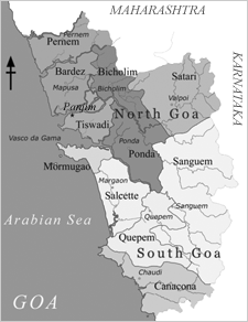 Goa Map - CLICK TO ENLARGE